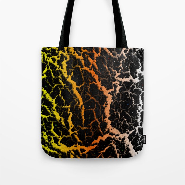 Cracked Space Lava - Yellow/Orange/White Tote Bag