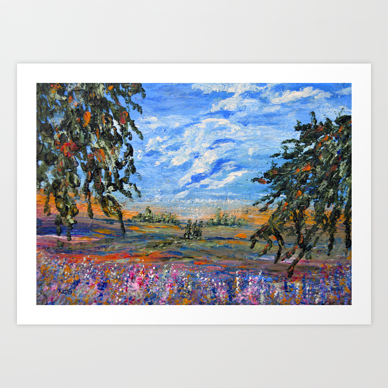 Peach Tree Valley Impressionism Landscape Modern Impressionism