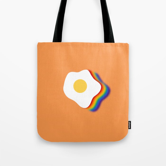 Rainbow fried egg 3 Tote Bag