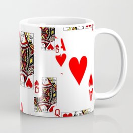 RED QUEEN OF HEARTS  & ACES PLAYING CARDS ARTWORK Mug