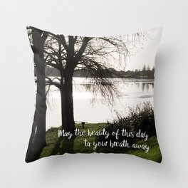 Beauty of this day Throw Pillow