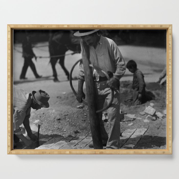 Atget,street paver Serving Tray