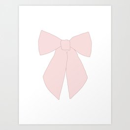 Pink Bow Preppy Coquette Aesthetic Art Print