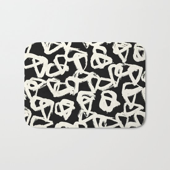 Tribal Triangle Dots Bath Mat