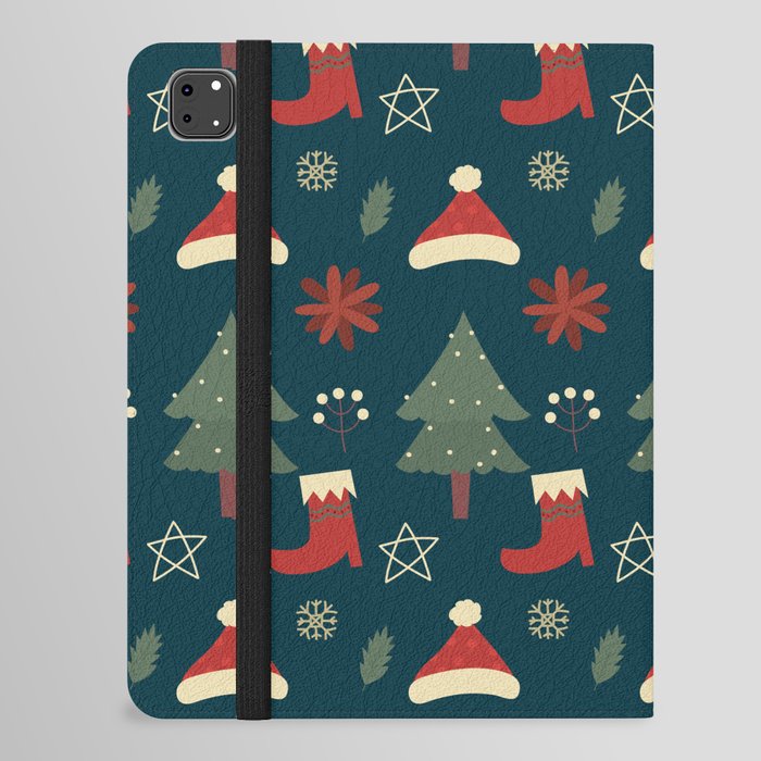 Christmas Pattern Retro Classic Items iPad Folio Case
