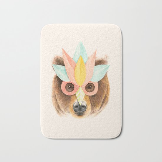 The Bear with the Paper Mask Bath Mat