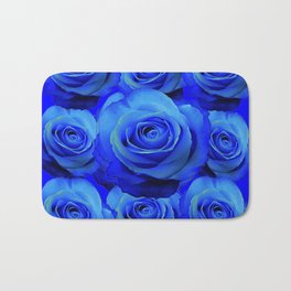 AWESOME BLUE ROSE GARDEN  PATTERN ART DESIGN Bath Mat | Roseflowers, Bluegardens, Roses, Botanicalart, Blueflowers, Acrylic, Rosegardens, Gardenart, Blueroses, Drawing 
