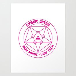 Cyber Witch Art Print