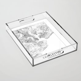Charleston White Map Acrylic Tray