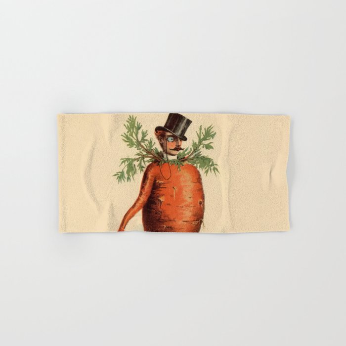 Victorian Carrot Man Hand & Bath Towel