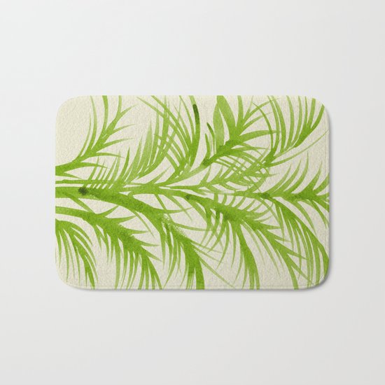 Lime Palms Bath Mat