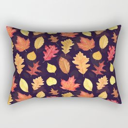 Autumn Leaves - dark plum Rectangular Pillow