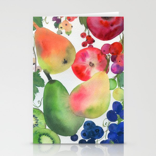 rainbow fruits Stationery Cards