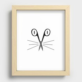 scissors cat Recessed Framed Print
