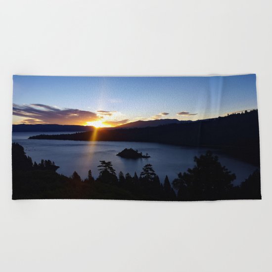 Sunrise at Emerald Bay Beach Towel