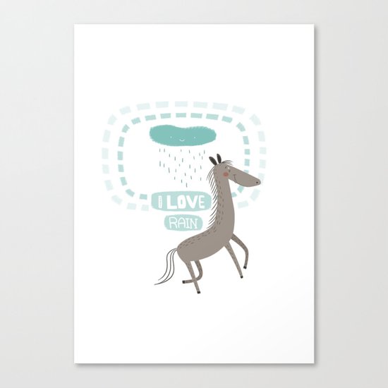 I LOVE RAIN Canvas Print