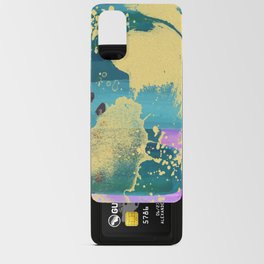 Abstract design - blue purple and gold Android Card Case