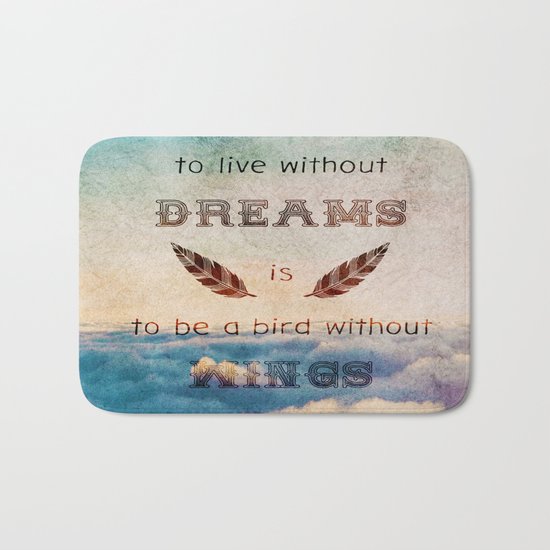 Dreams Are Wings Bath Mat