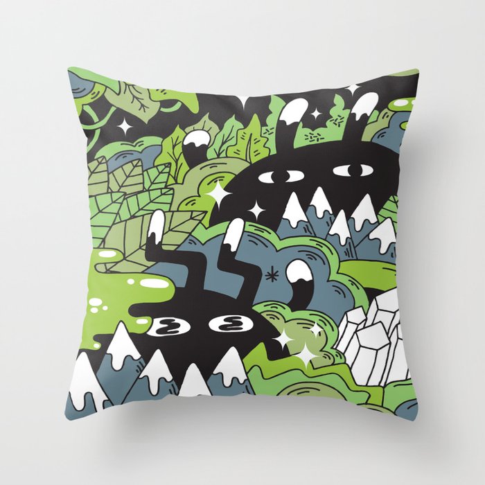 Little Lurkers Throw Pillow