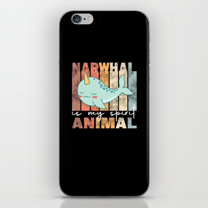 Narwhal Is My Spirit Animal Kawaii Narwale iPhone Skin