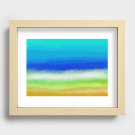 Sand & Sea Watercolor Recessed Framed Print