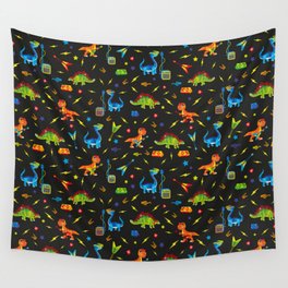 Dino Rock and Roll Rawwwr Wall Tapestry