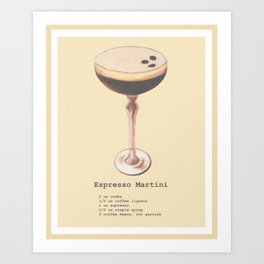 be tipsy: espresso martini Art Print