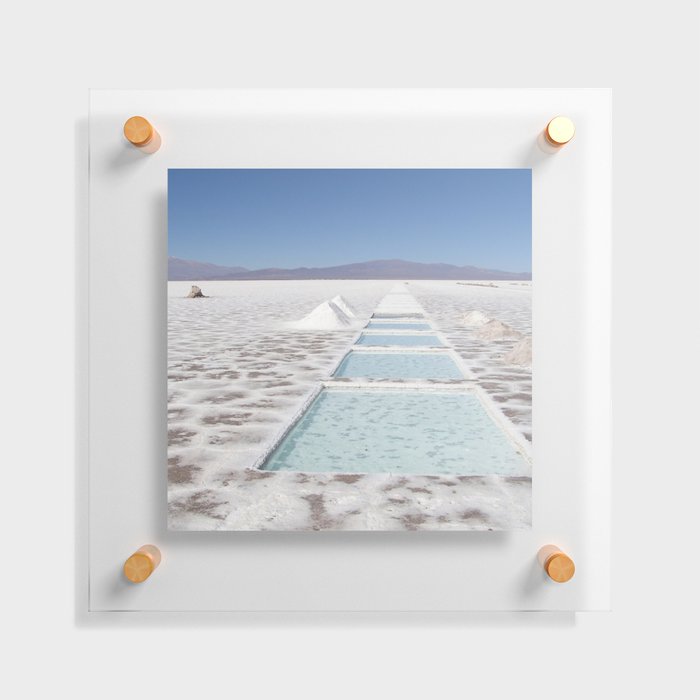 Argentina Photography - Salinas Grandes Under The Blue Sky Floating Acrylic Print