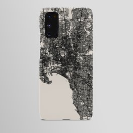 Melbourne - Australia - City Map Black and White Android Case