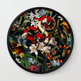 Birds and Snakes II Wall Clock