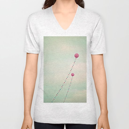 Whimsical Balloons Unisex V-Neck