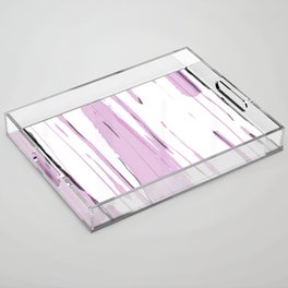 Pink Bamboo Forest: Abstract Digital Watercolor Painting Acrylic Tray