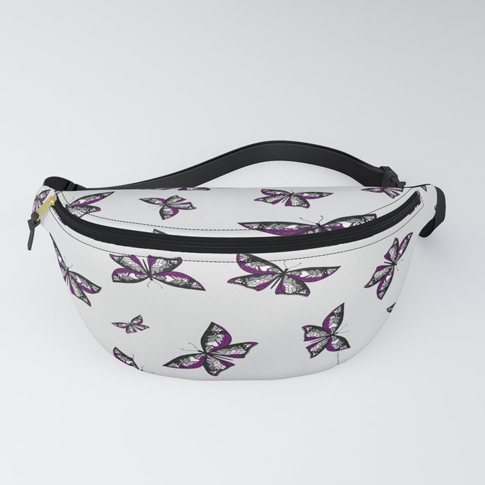 Fly With Pride: Asexual Flag Butterfly Fanny Pack