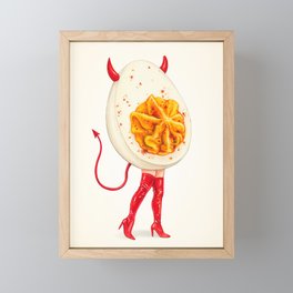 Deviled Egg Pin-Up Framed Mini Art Print
