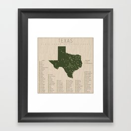 Texas Parks Framed Art Print
