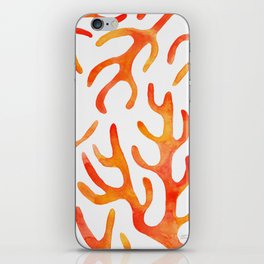 Coral Watercolor - Orange iPhone Skin