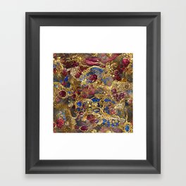 Gold, Sapphire and Ruby Framed Art Print