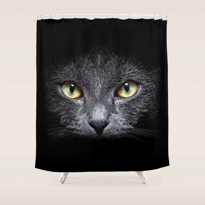 Grace Of A Black Cat Shower Curtain By Grebenyuk Society6