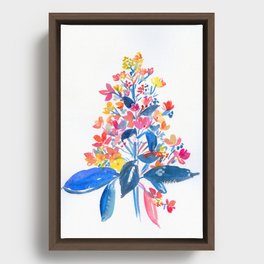 pastel flowers: botanical art Hydrangea Framed Canvas