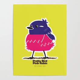 Pretty bird series. A cute little bird illustration design. Poster