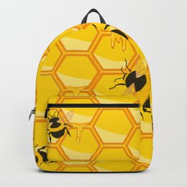 Busy Bees Honeycomb Backpack | Busybees, Digital, Pattern, Honey, Ink, Bees, Abstract, Pop Art, Bee, Painting 