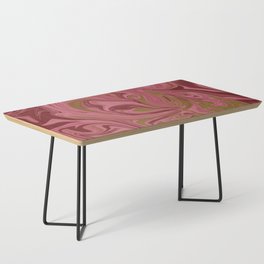Pink & Green Elephant Abstract Trippy Artwork Coffee Table