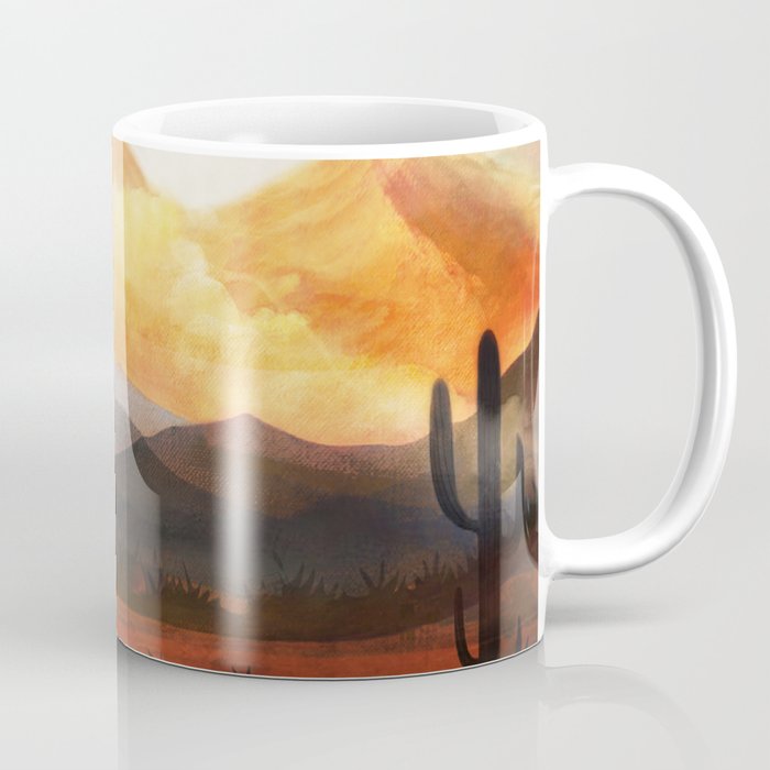 Desert in the Golden Sun Glow Coffee Mug