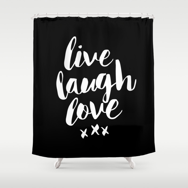 Live Laugh Love Black And White Monochrome Typography Poster