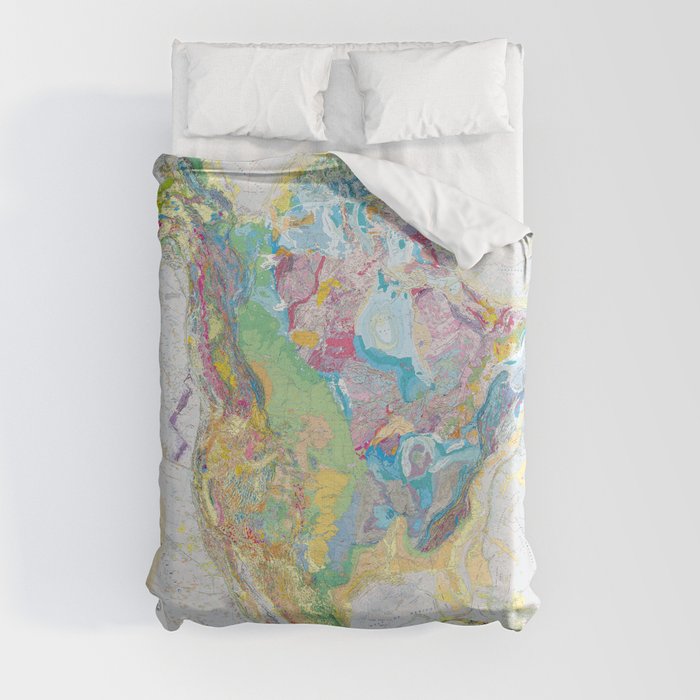 USGS Geological Map of North America Duvet Cover