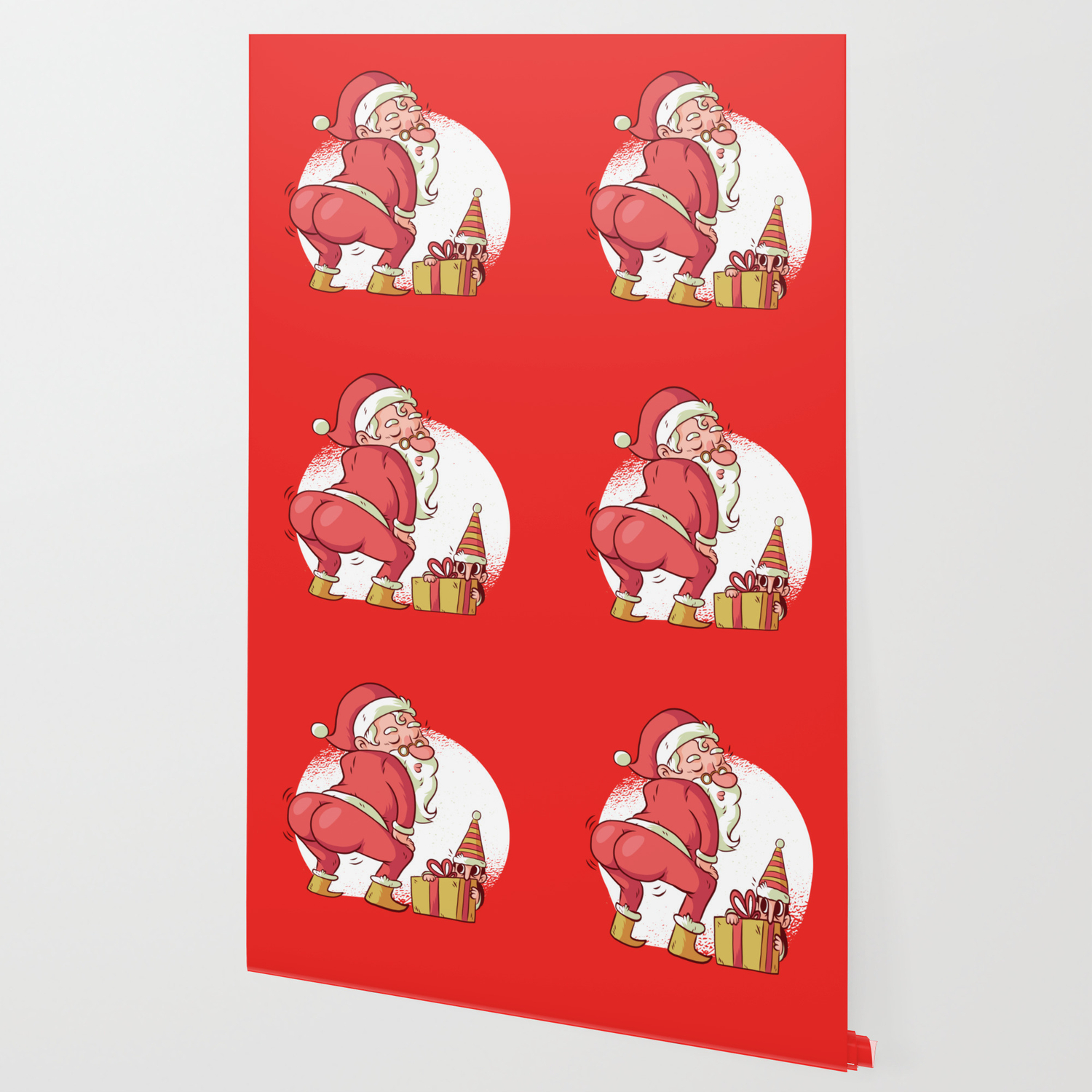Santa Twerk Funny Christmas Dance Cartoon Wallpaper By