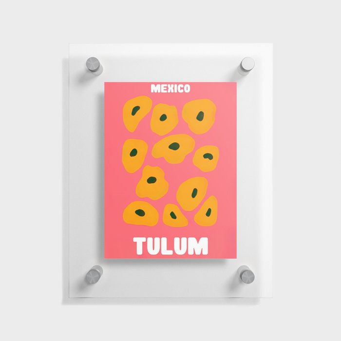 Tulum Mexico Pink Floating Acrylic Print