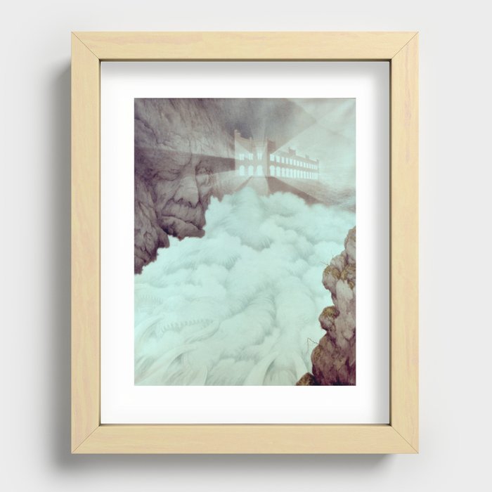 The Svælg Waterfall Theodor Kittelsen Recessed Framed Print