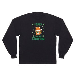Foxes Are My Lucky Charms St Patrick's Day Long Sleeve T-shirt