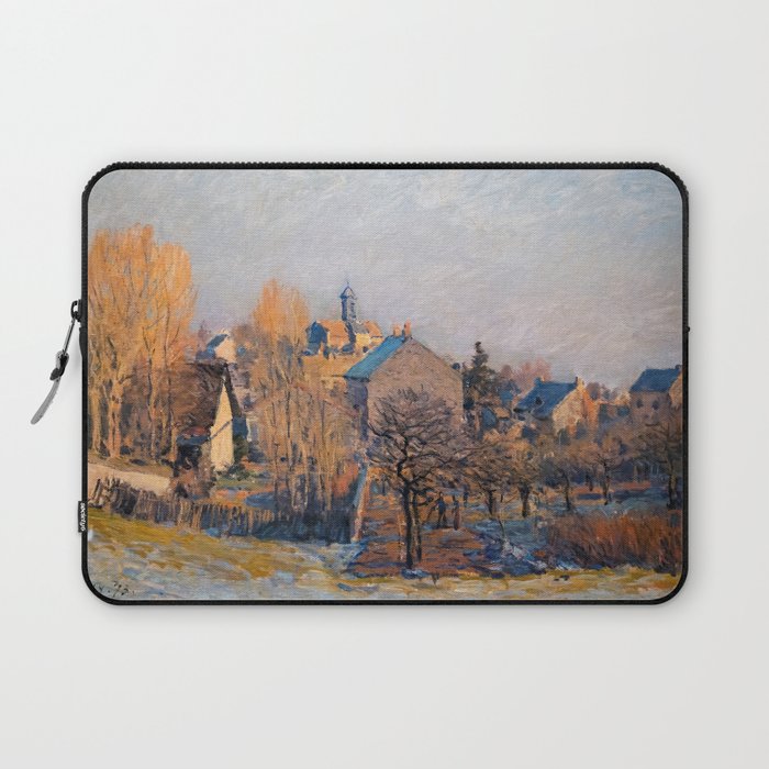 Alfred Sisley - Frosty Morning in Louveciennes Laptop Sleeve